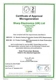 Sharp MCS Certificate - All Eco Energy