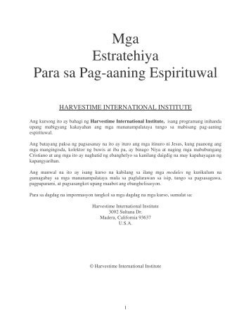 Mga Estratehiya Para sa Pag-aaning Espirituwal