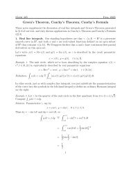 Green's Theorem, Cauchy's Theorem, Cauchy's Formula