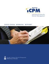 2005/2006 Annual report - International Centre for Pension ...