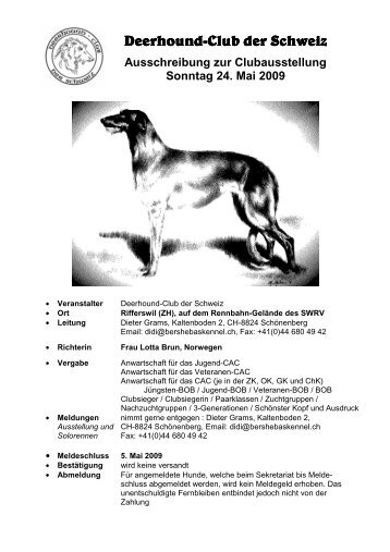 Deerhound Deerhound-Club der Schweiz Club der Schweiz Club ...