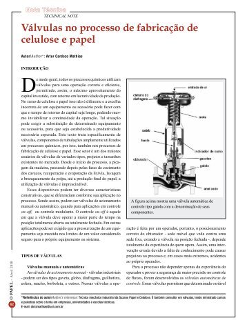 VÃ¡lvulas no processo de fabricaÃ§Ã£o de celulose e ... - Revista O Papel