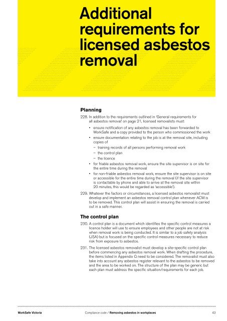 Removing asbestos in workplaces - Compliance ... - WorkSafe Victoria