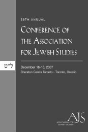 Entire Conference Program Book - Association for Jewish Studies
