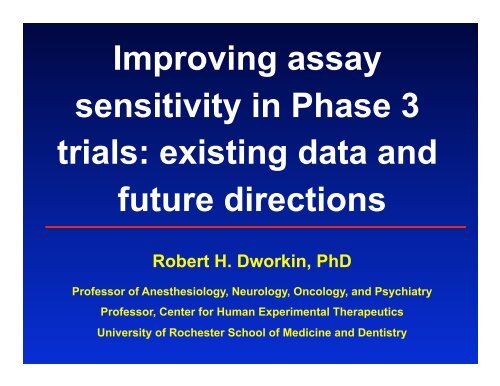 Improving Assay Sensitivity In Phase 3 Trials: Existing Data - immpact