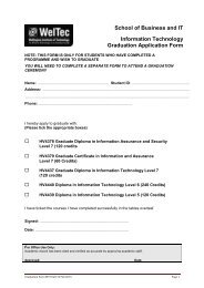 IT 2013 Graduation Form - Wellington Institute of Technology