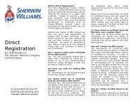 Direct Registration For Shareholders of The Sherwin-Williams ...
