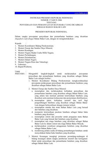 Instruksi Presiden Nomor 02 Tahun 2006 Tentang ... - BPKP