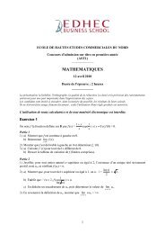 AST1 2010 - mathematiques sujet corrigÃ© rapport - EDHEC Grande ...