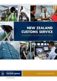 Statement of Intent 2011-2014 - New Zealand Customs Service