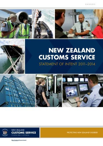 Statement of Intent 2011-2014 - New Zealand Customs Service