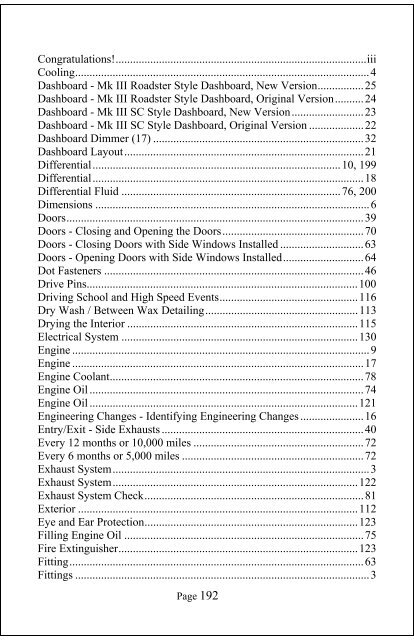 Mk III Owners Manual Third Edition - Second Strike