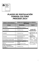 PLAZOS POSTULACION FONDOS CULTURA 2014 y LÃ­neas de ...