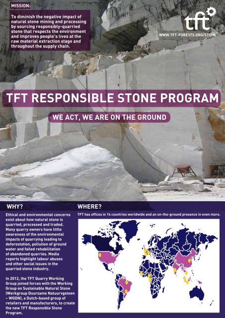 TFT RESPONSIBLE STONE PROGRAM