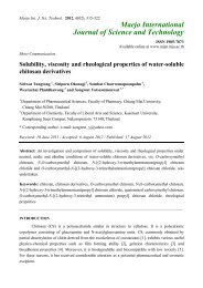 Solubility, viscosity and rheological properties of water-soluble ...