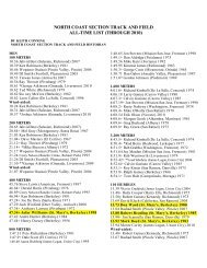 Track & Field - All Time NCS List (2010) - Saint Mary's College High ...