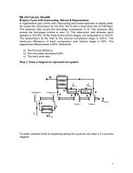 1 ME 354 Tutorial, Week#8 Brayton Cycle with Intercooling, Reheat ...