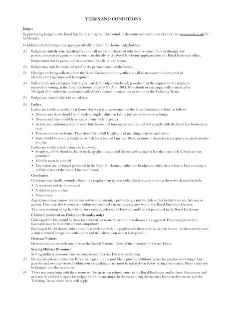 TERMS AND CONDITIONSBadg
