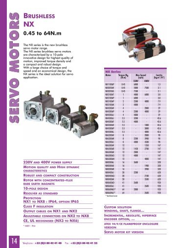 Download NX motor brochure in PDF format - Parvex