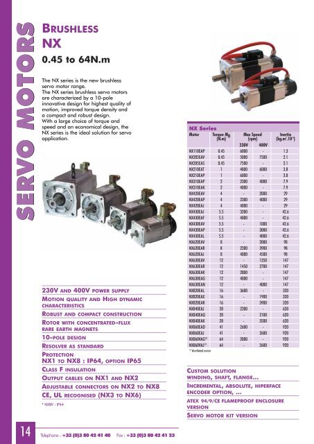 Download NX motor brochure in PDF format - Parvex