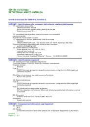 Scheda di sicurezza BETAFORMA LAMATO ANTIALGA - Brignola