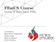 FEniCS Course - FEniCS Project