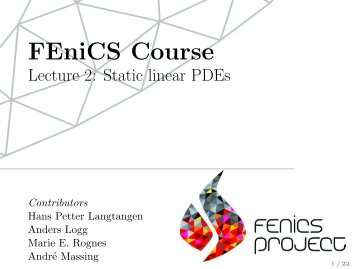 FEniCS Course - FEniCS Project