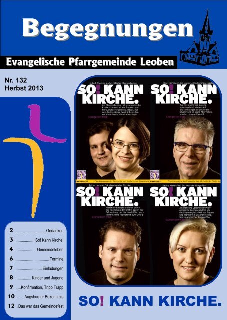 Ausgabe Herbst 2013 - Evangelische Pfarrgemeinde Leoben