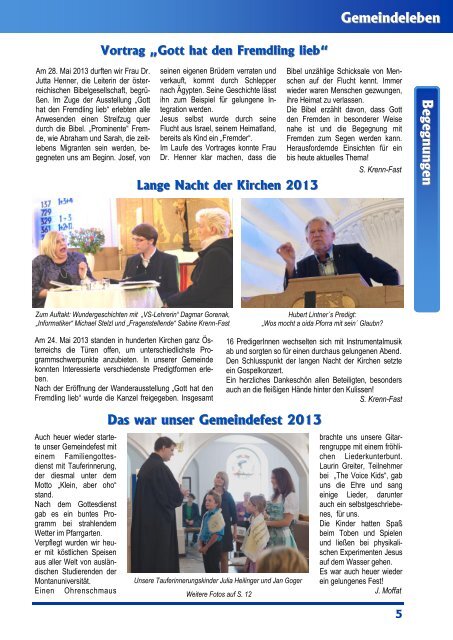 Ausgabe Herbst 2013 - Evangelische Pfarrgemeinde Leoben