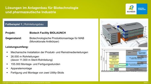 LÃ¶sungen im Anlagenbau fÃ¼r die Biotechnologie und ... - Bilfinger