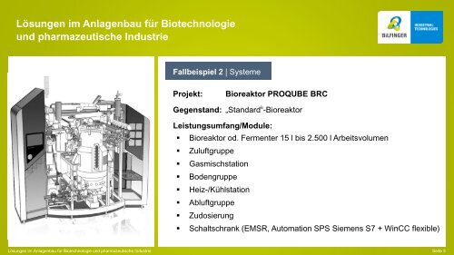 LÃ¶sungen im Anlagenbau fÃ¼r die Biotechnologie und ... - Bilfinger