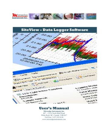 User's Manual SiteView â Data Logger Software