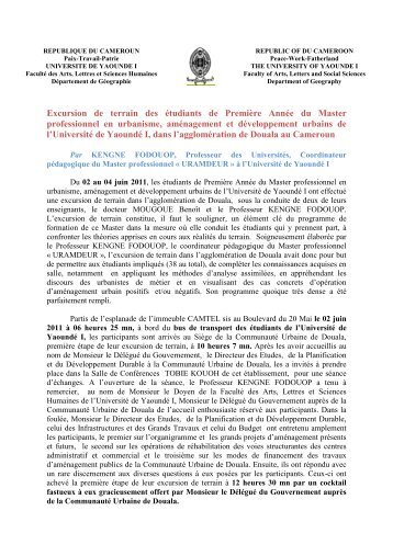 Téléchargez le PDF - Université de Yaoundé I