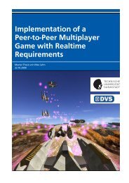 Implementation of a Peer-to-Peer Multiplayer Game with ... - DVS