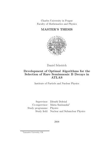 MASTER'S THESIS Daniel Scheirich Development of Optimal ...