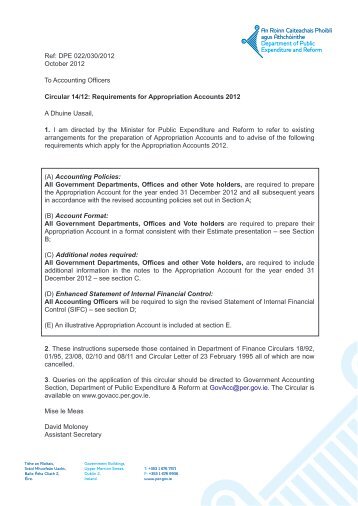 Circular 14/2012 - Government Accounting - Department of Public ...