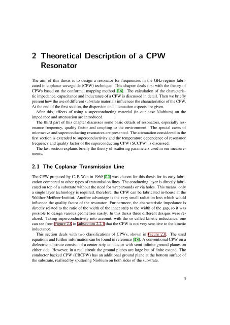 Design, Fabrication and Characterization of a Microwave Resonator ...