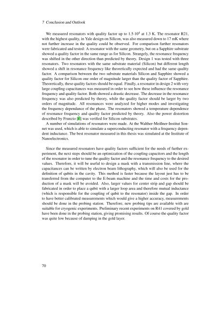 Design, Fabrication and Characterization of a Microwave Resonator ...