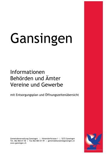 Behoerdenverzeichnis EXTERN 19.4. - Gansingen