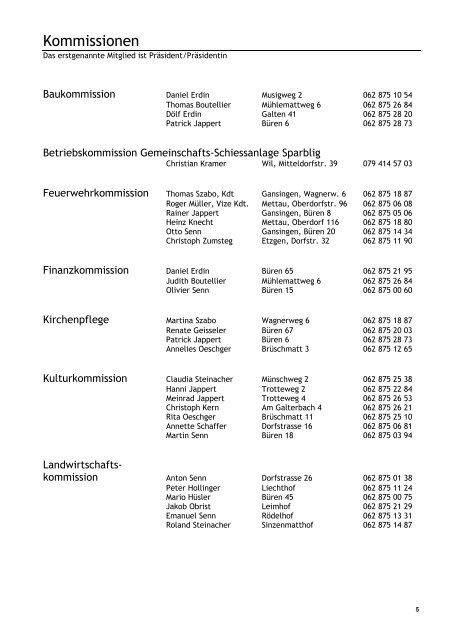 Behoerdenverzeichnis EXTERN 19.4. - Gansingen