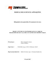 M MODULE DES SCIENCES APPLIQUÃES