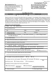 Complaint Form - acces - New York State Education Department