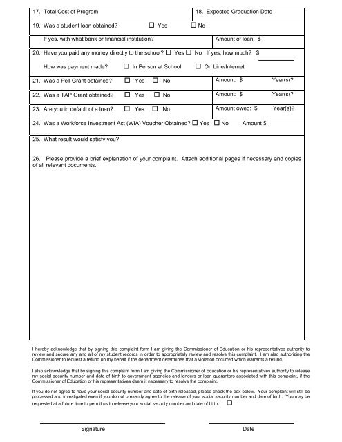 Complaint Form - acces - New York State Education Department