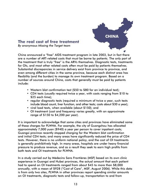 Missing the Target #5: Improving AIDS Drug Access ... - CD8 T cells