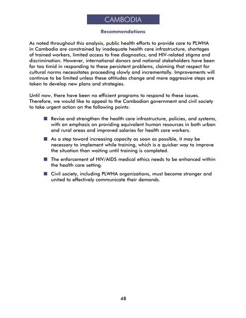 Missing the Target #5: Improving AIDS Drug Access ... - CD8 T cells