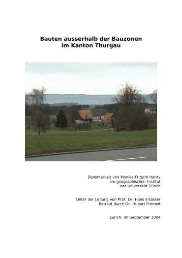 Bauten ausserhalb der Bauzonen im Kanton Thurgau - vlp-aspan