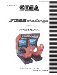 OWNER'S MANUAL - Crazy Kong Arcade