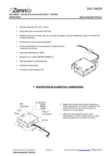 Hoja Técnica SKX - Linker Ed.8 (a partir de la serie ... - Zennio