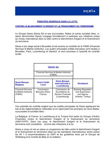 (Dexia SA et ses succursales, filiales et autres sociÃ©tÃ©s ... - Dexia.com