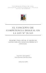 EL CONCEPTO DE COMPETENCIA DESLEAL EN LA LEY NÂº 20.169